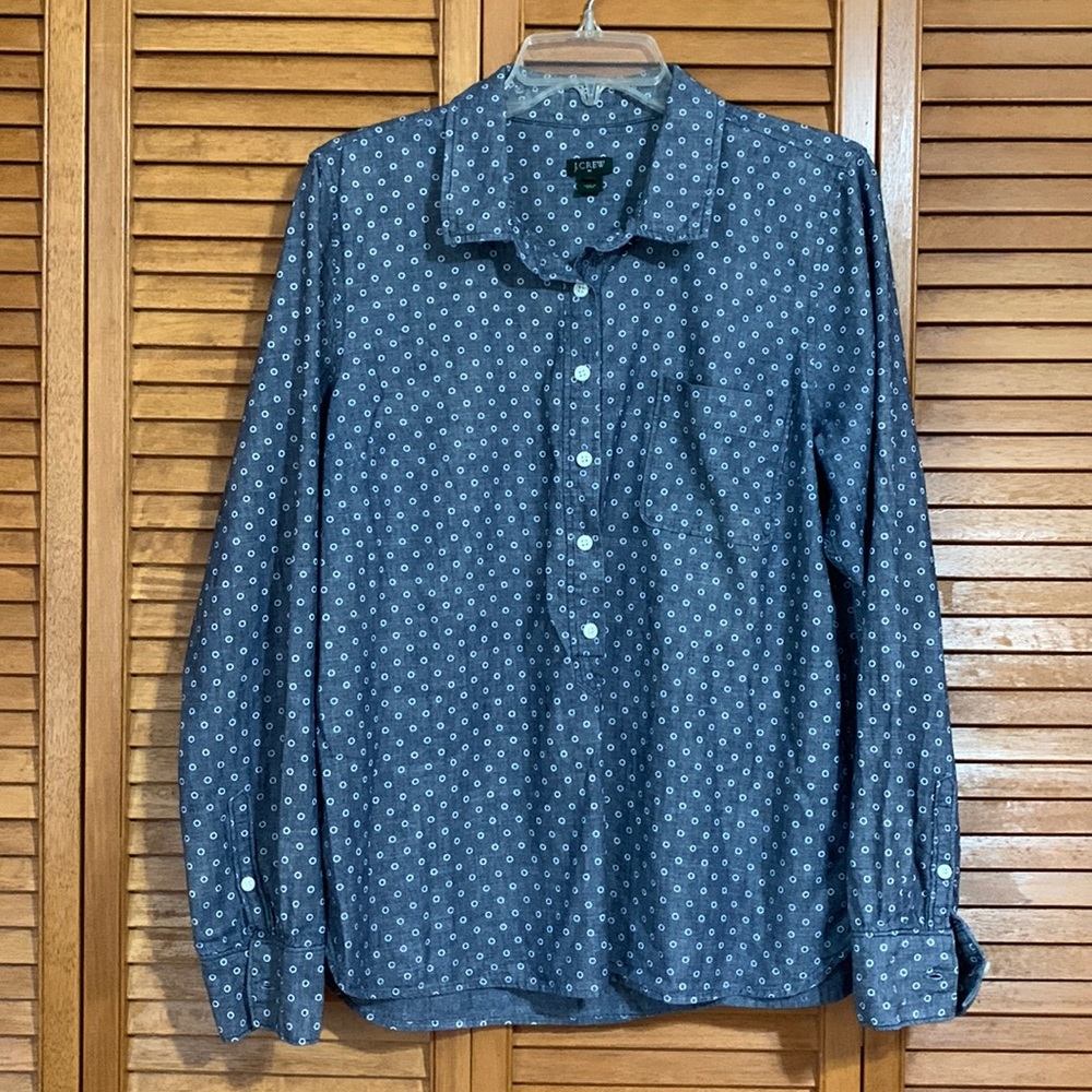 J. Crew denim chambray pullover top